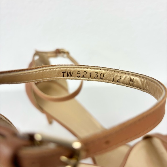 {Stuart Weitzman} Nunaked Mid Heel Ankle Strap Sandal, Size 12 - Picture 7 of 11